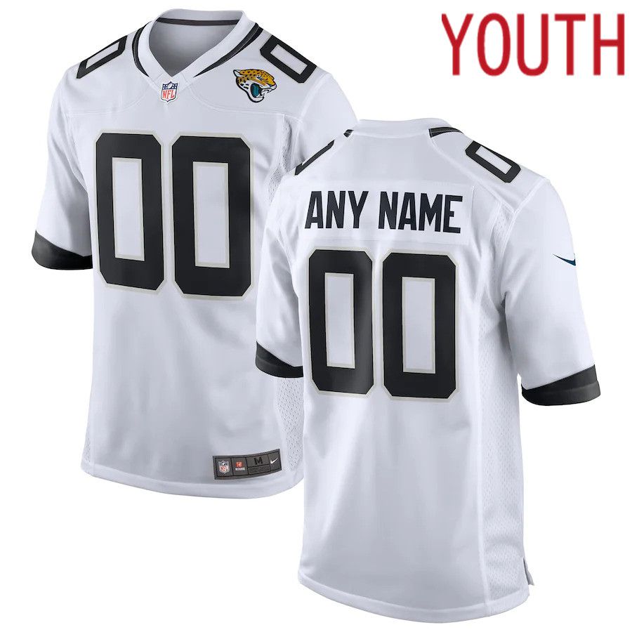 Youth Jacksonville Jaguars Nike White Custom Game NFL Jersey